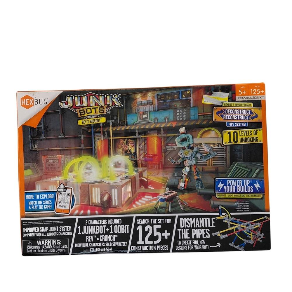 NEW HEXBUG Junkbots Rev’s Hideout Construction Kit NIB STEM Toy